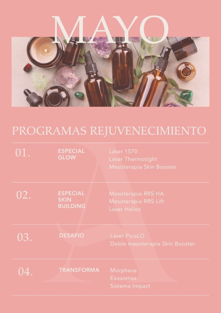 Listado de tratamientos de rejuvenecimiento de mayo en Clínica Aroma