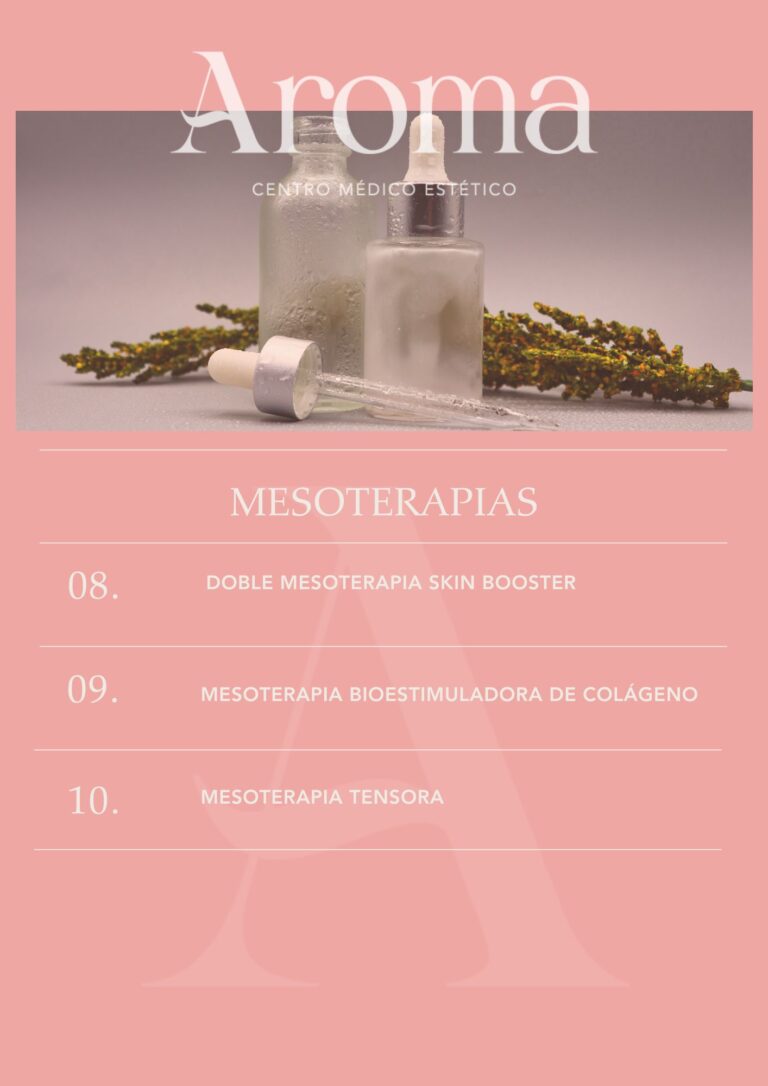 Listado de tratamientos de mesoterapia de mayo en Clínica Aroma