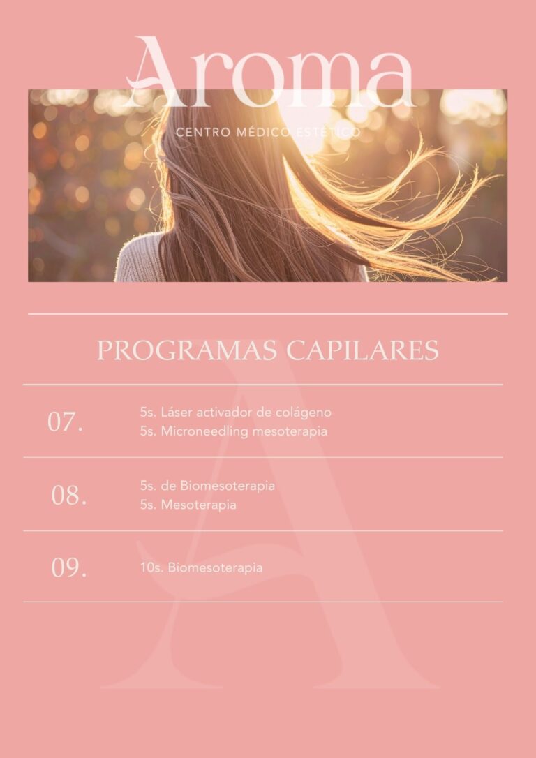 Tratamientos de autor capilares mes de julio Clinica Aroma