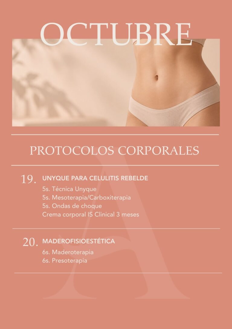 Lista de tratamientos corporales de octubre en Clínica Aroma