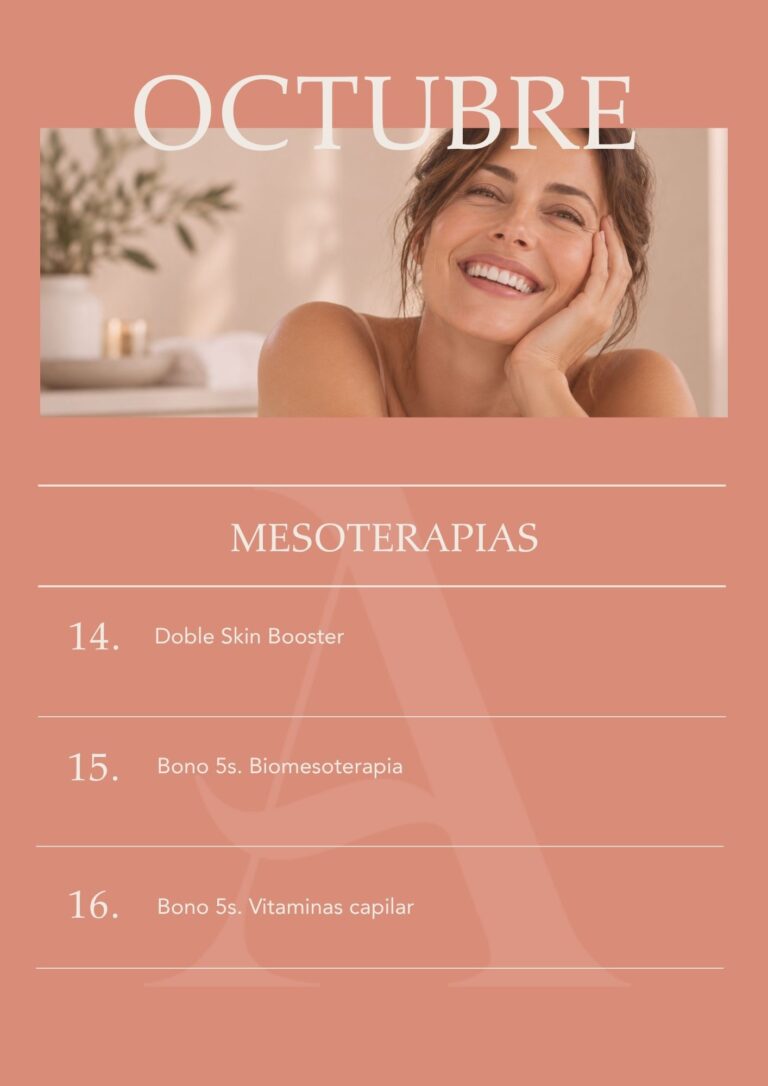 Listado de mesoterapias en Clinica Aroma para octubre
